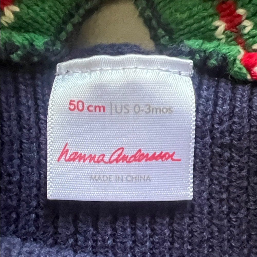 🎄 Hanna Andersson Baby Knit Gnome Dress – Size 50cm (0–3 mo) 🎄 - Picture 3 of 7